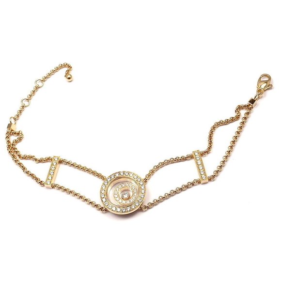 Rare! Authentic Chopard Happy Spirit Diamond Chain Bracelet - Picture 11 of 12